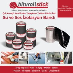 1.5 mm Antrasit Su ve Ses Yalıtım Bandı 10 Mt.