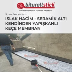 Islak Hacim Seramik Altı Su ve Ses Yalıtımlı Yapışkanlı Tekstil Membranı 10m2