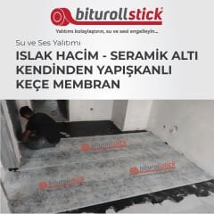 Islak Hacim Seramik Altı Su ve Ses Yalıtımlı Yapışkanlı Tekstil Membranı 10m2